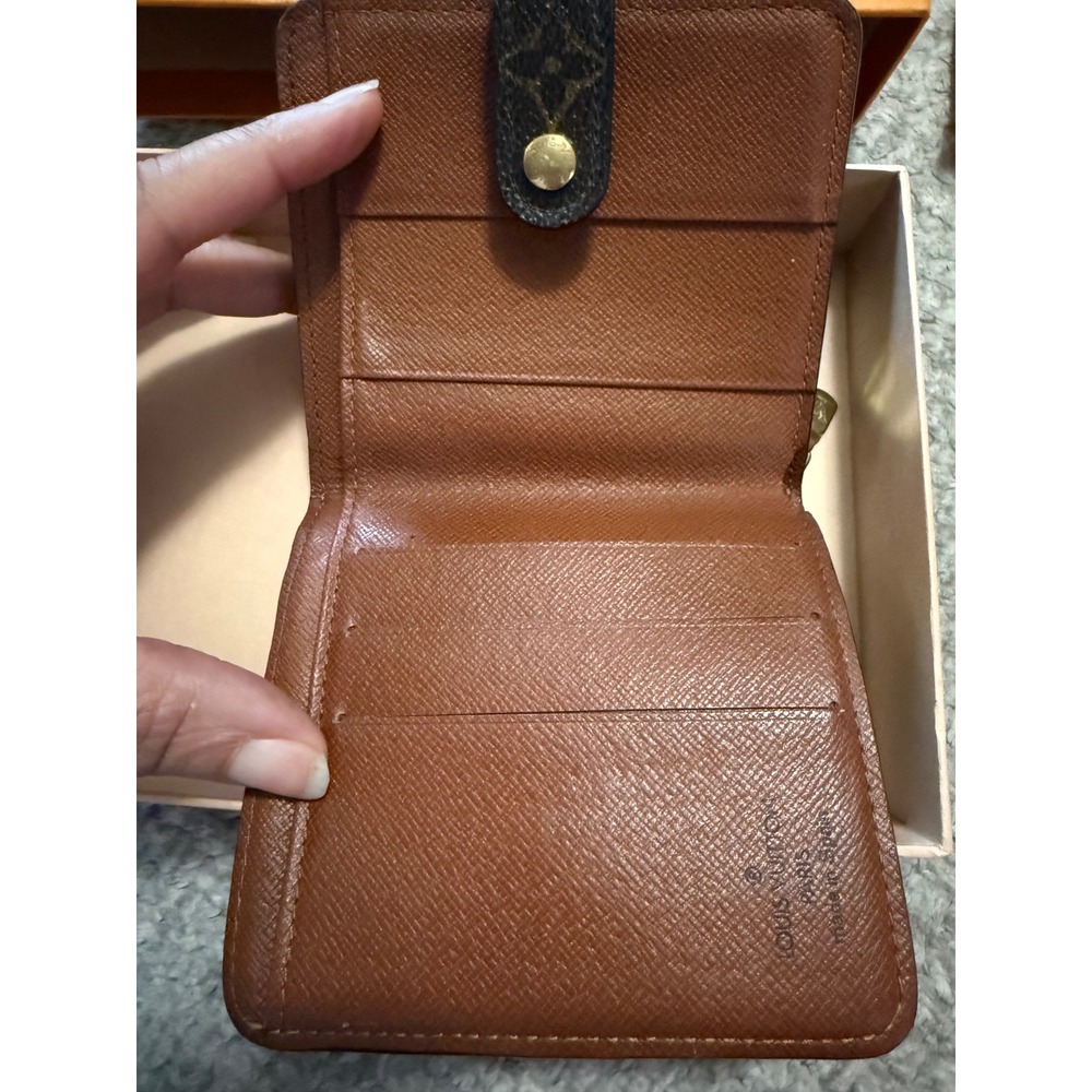 Louis Vuitton Monogram Compact Zip Wallet Brown Bifold M61667 complete set - Picture 15 of 17